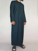 Marine Blue Simple Omani Thobe