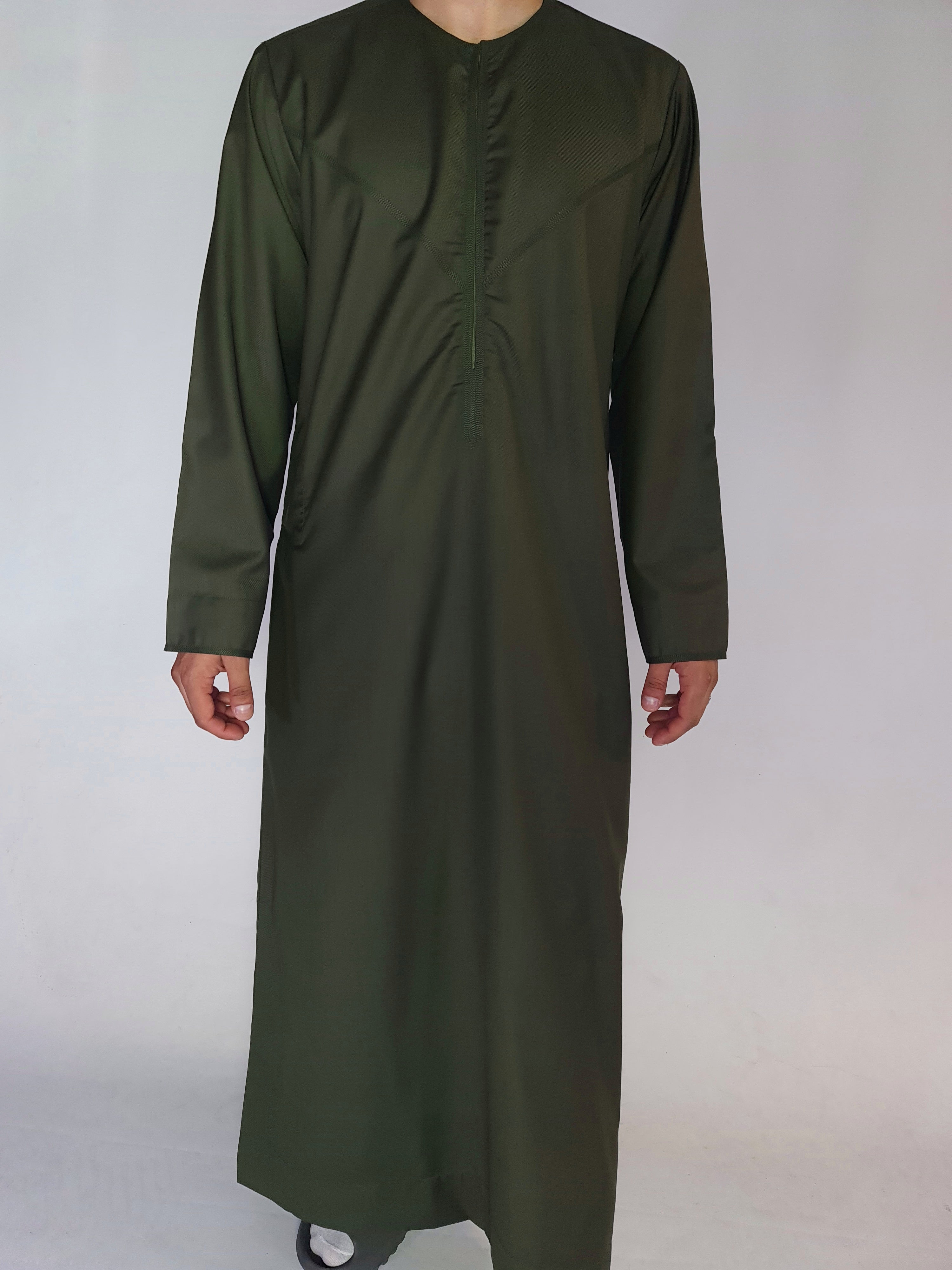 Dark Green Simple Omani Thobe