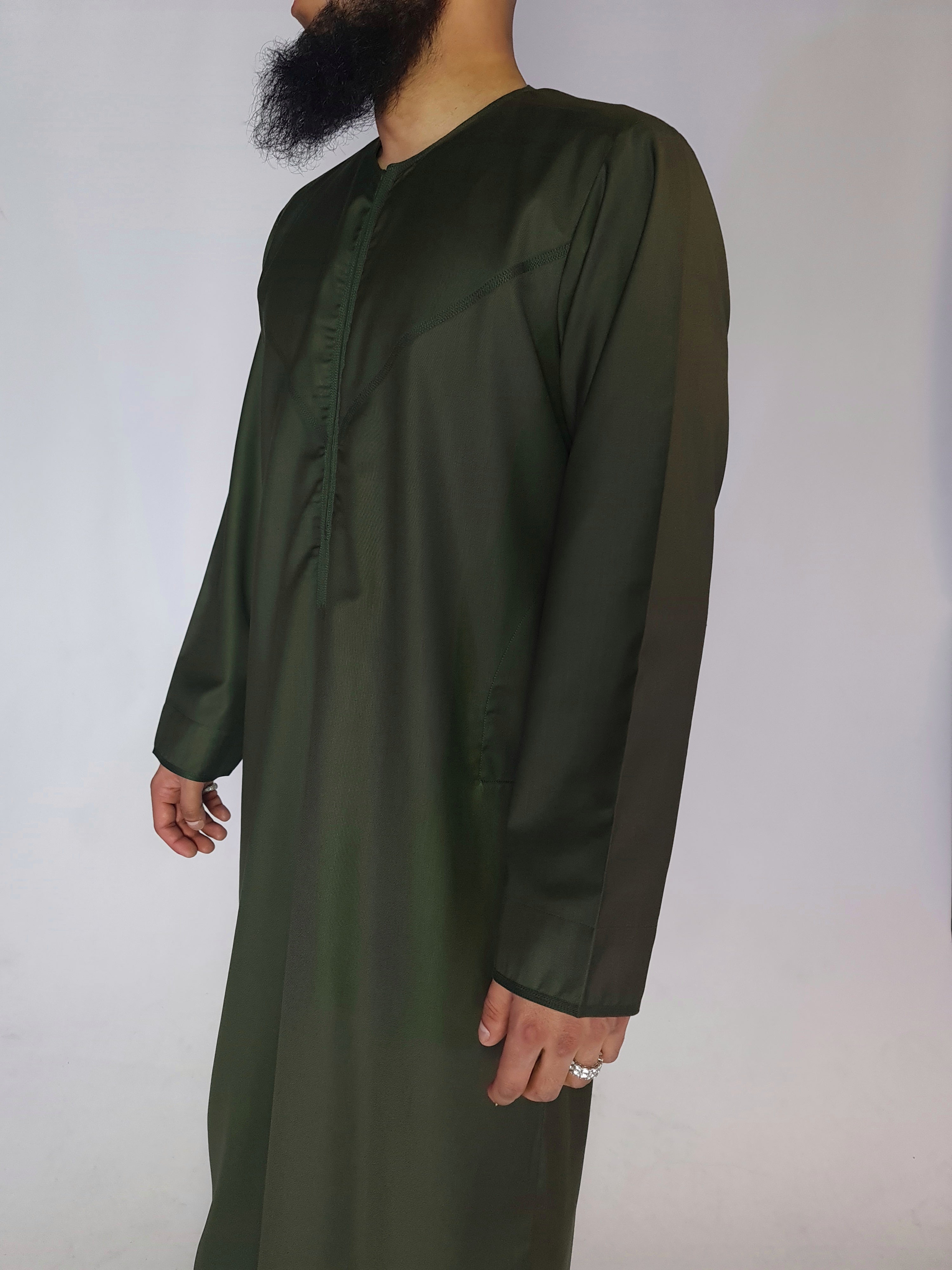 Dark Green Simple Omani Thobe