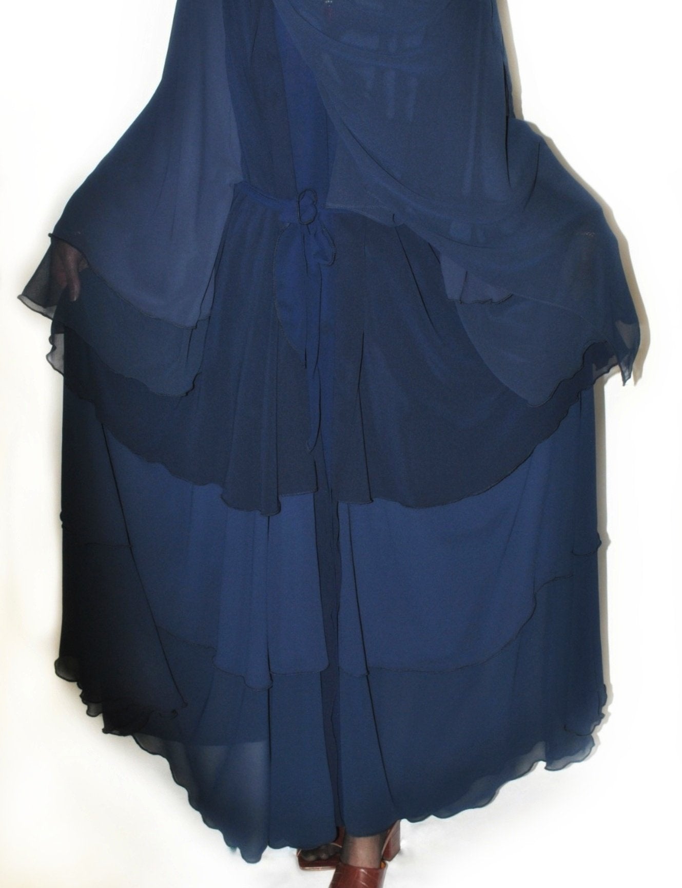 Navy Layered Abaya