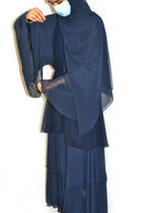 Navy Layered Abaya