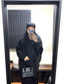 Black Everyday Open Abaya