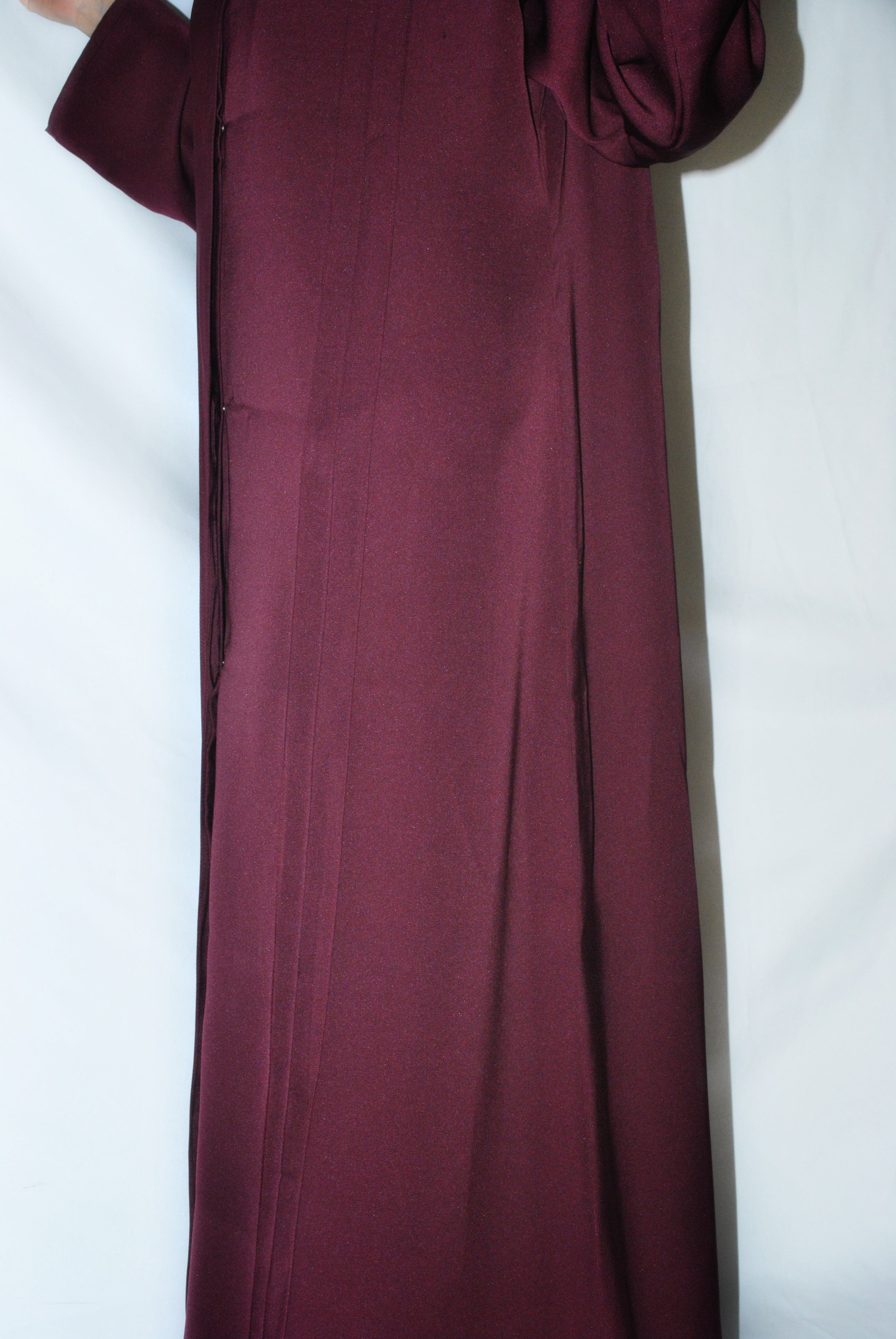 Maroon Everyday Open Abaya