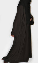 Dark Henna Green Open Abaya