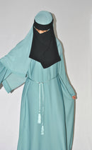 Embroidered Teal Closed Abaya