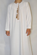 White & Gold Emirati Thobe