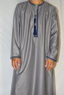 Grey & Navy Emirati Thobe