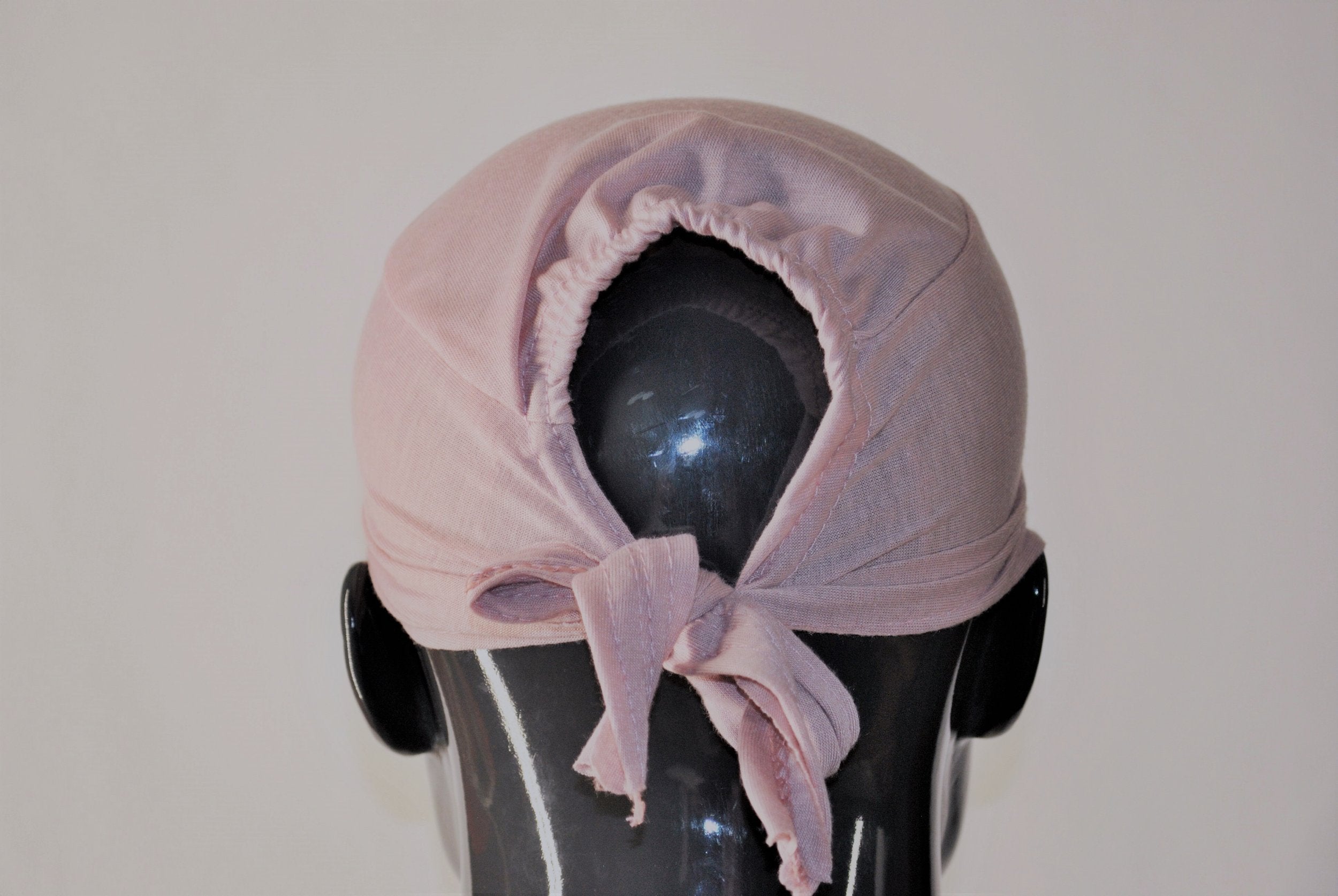 Pink Under Cap with Tie Back Lace