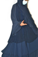 Navy Layered Abaya