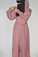 Dusty Pink Everyday Open Abaya