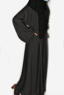 Charcoal Grey Open Abaya