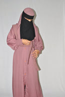 Dusty Pink Everyday Open Abaya