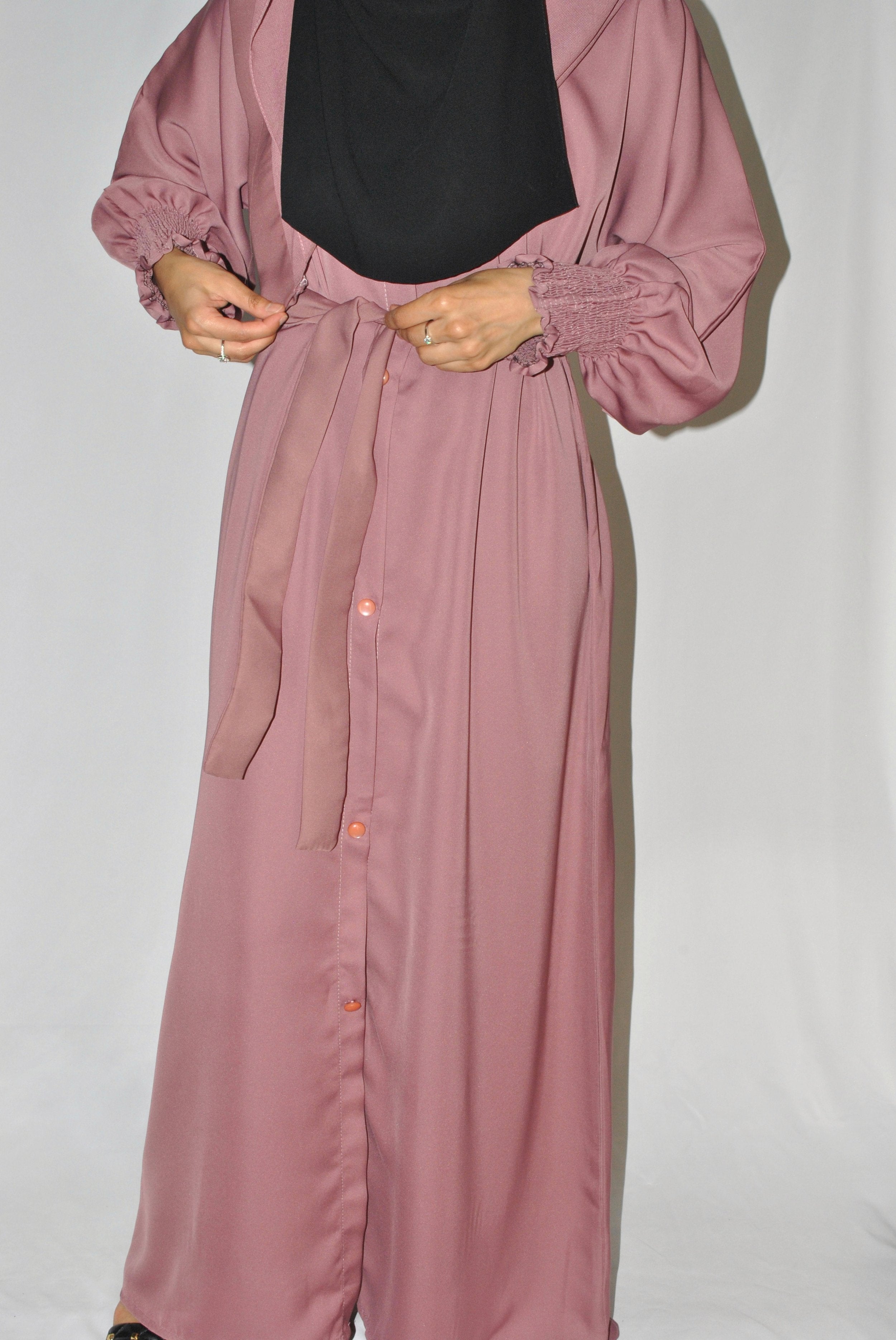 Dusty Pink Everyday Open Abaya