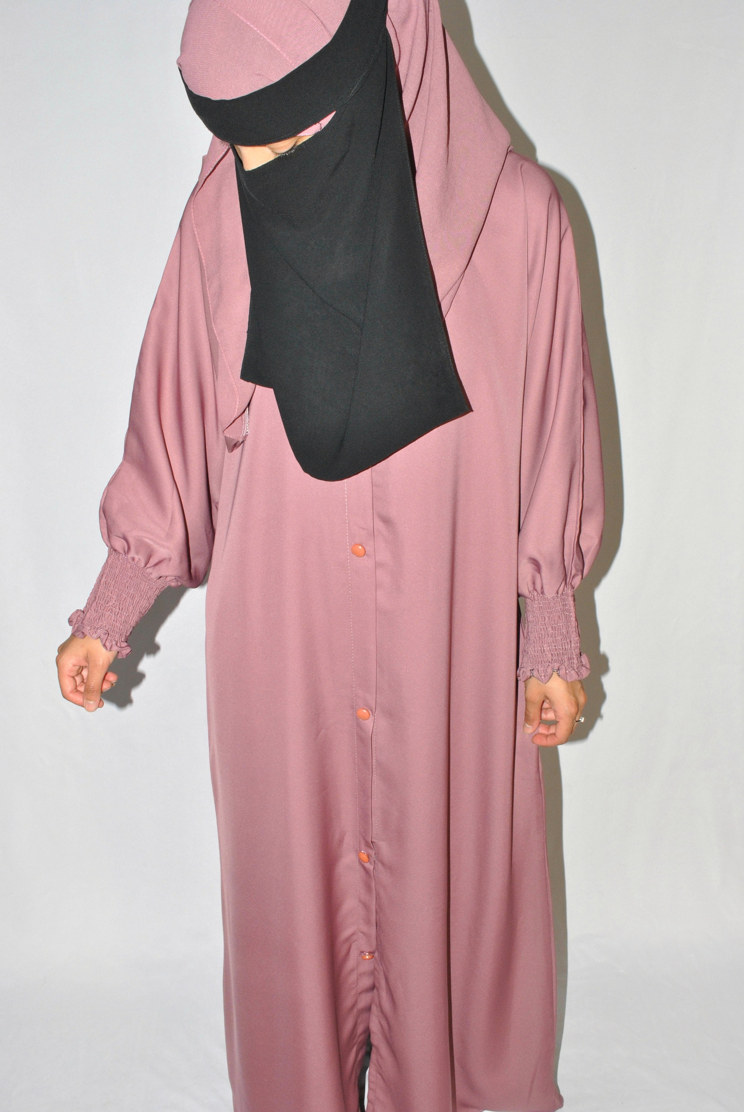 Dusty Pink Everyday Open Abaya