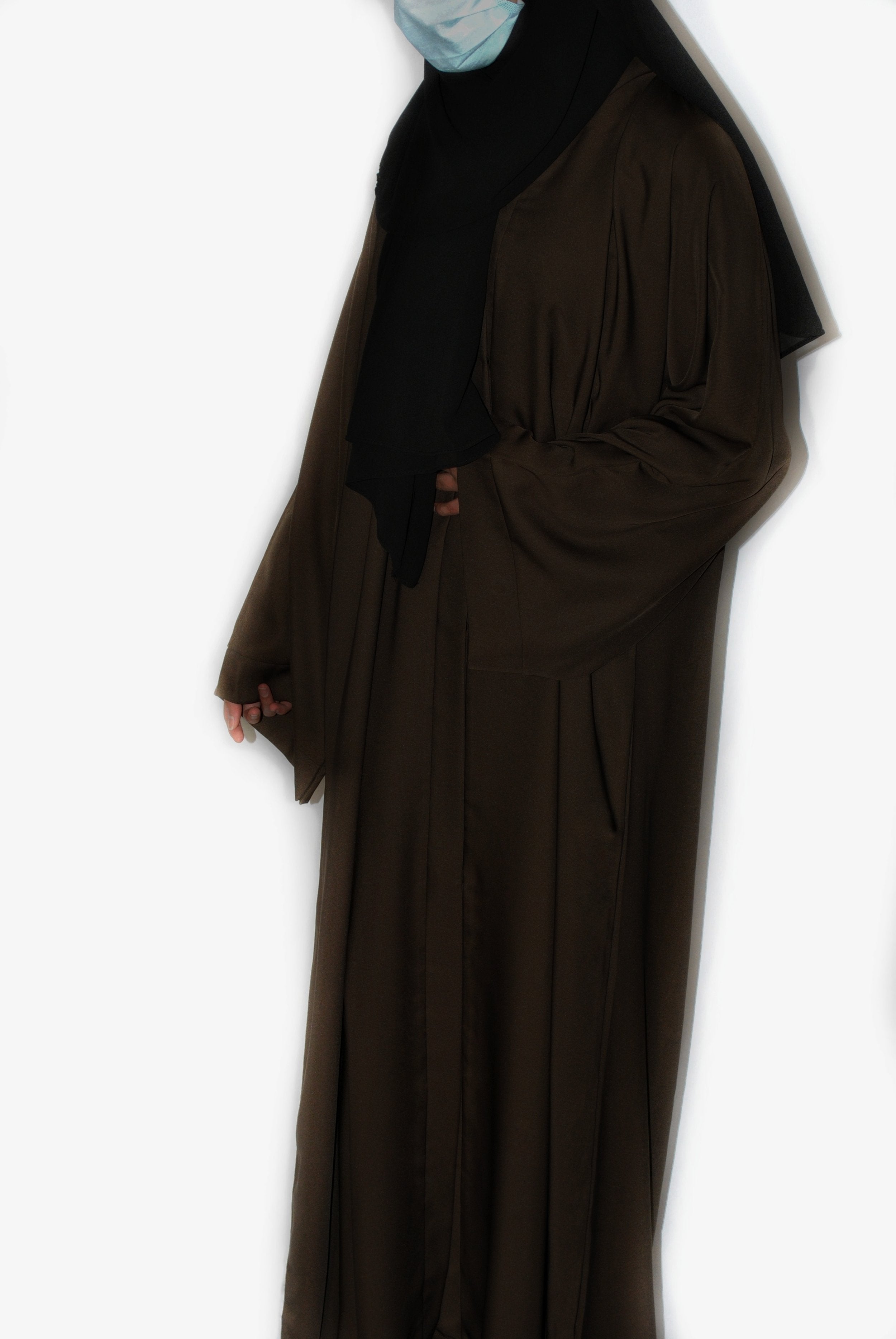 Chocolate Brown Open Abaya