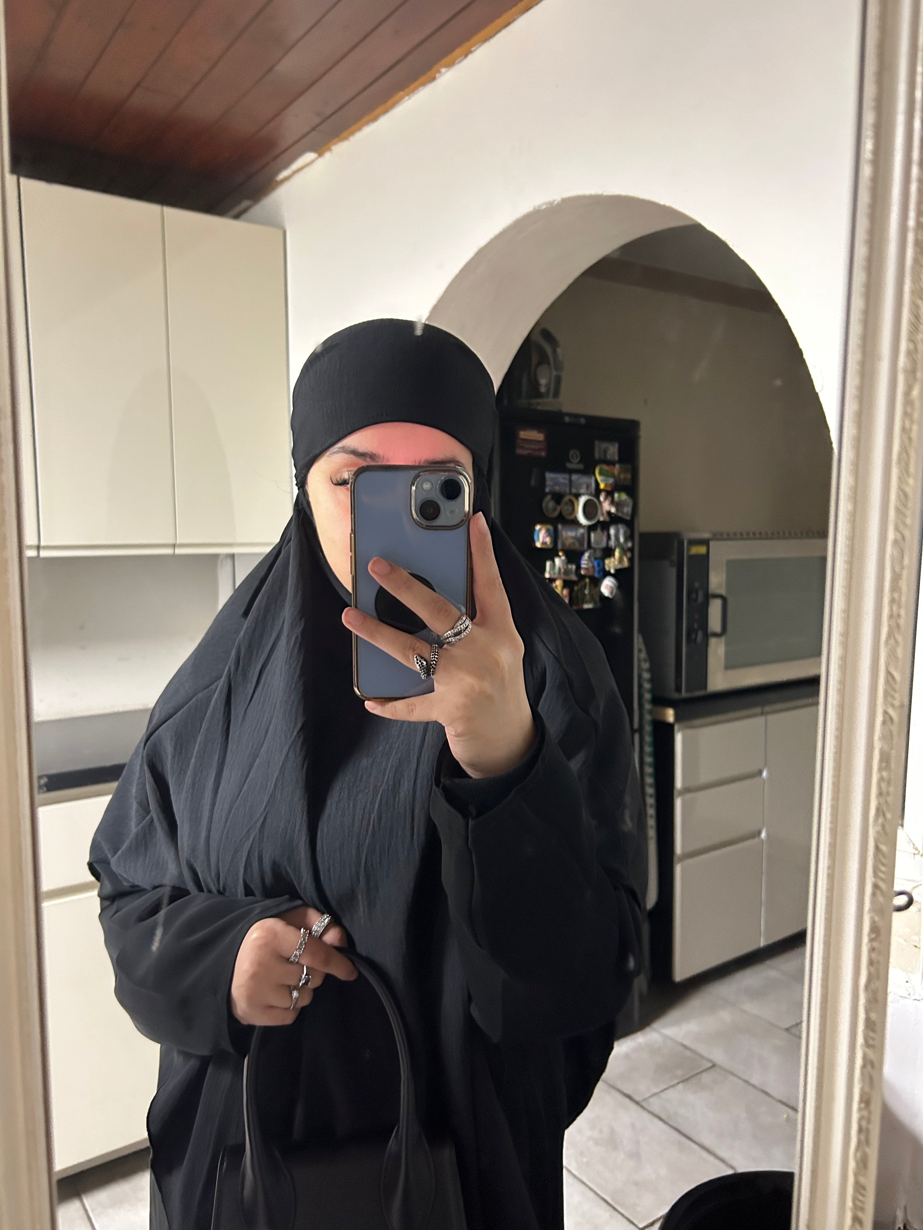 Black Everyday Open Abaya